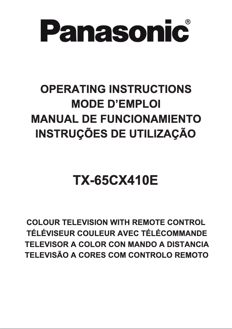 Page 1 de la notice Manuel utilisateur Panasonic Viera TX-65CX410E