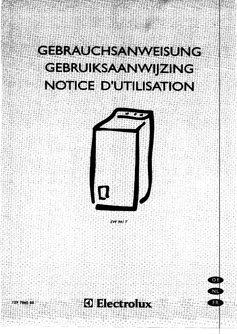 Page 1 de la notice Manuel utilisateur Electrolux EW941T