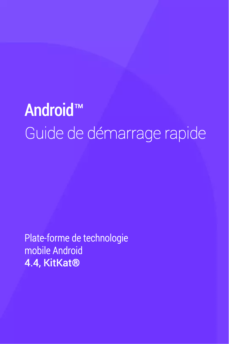 Page n°1 - Manuel utilisateur Google Android 4.4 KitKat