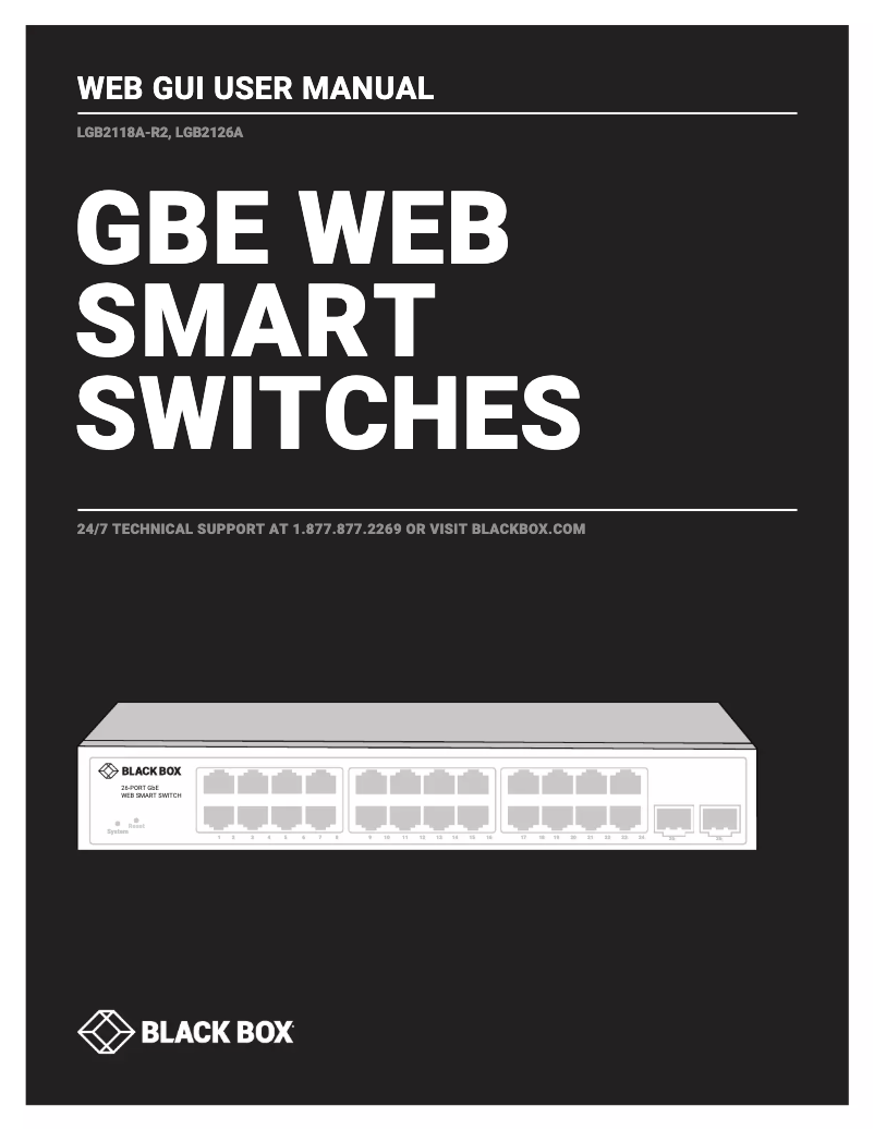 Page 1 de la notice Manuel utilisateur Black Box LGB2118A-R2