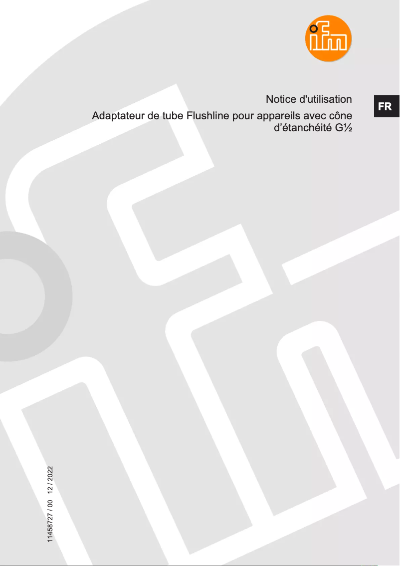 Page 1 de la notice Manuel utilisateur IFM E43366