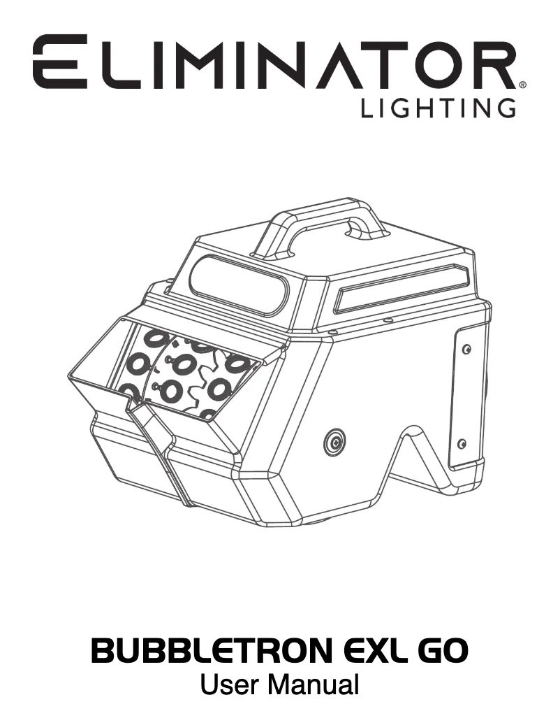 Image de la première page du manuel de l'appareil BUBBLETRON EXL GO