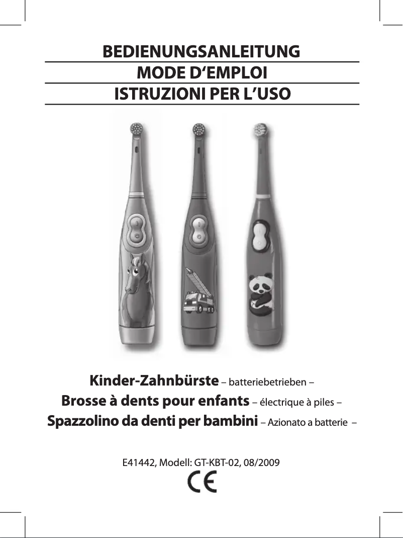 Image de la première page du manuel de l'appareil GT-KBT-02