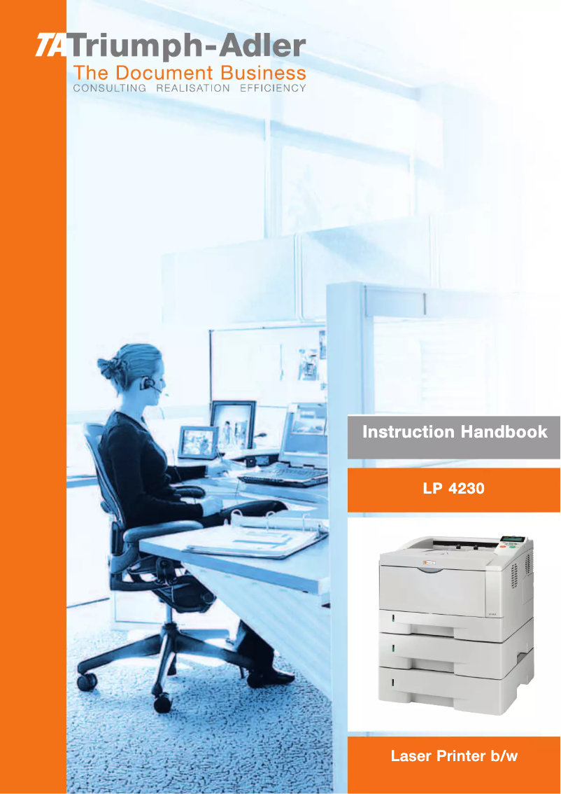 Page 1 de la notice Manuel utilisateur Triumph-Adler LP 4230
