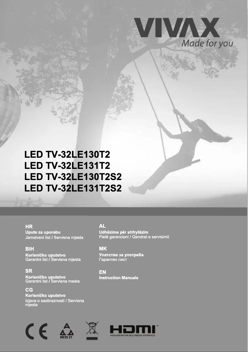 Page 1 de la notice Manuel utilisateur Vivax TV-32LE130T2