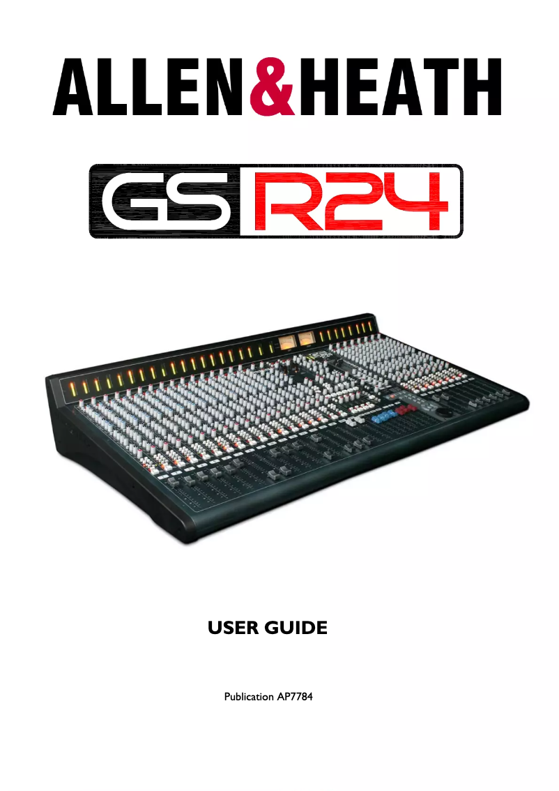 Page n°1 - Manuel utilisateur Allen & Heath GS-R24M