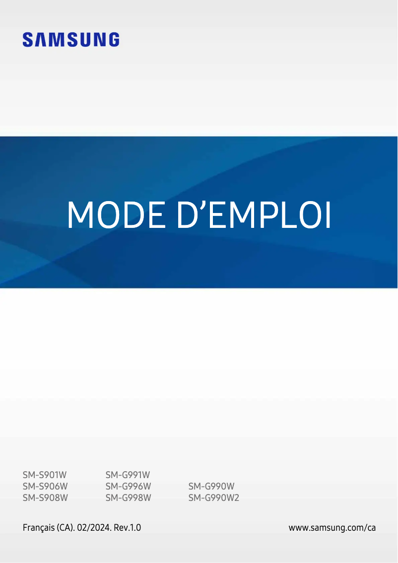 Page n°1 - Manuel utilisateur Samsung Galaxy S22 5G