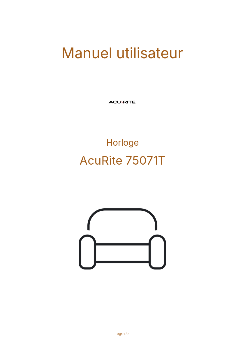 Image de la première page du manuel de l'appareil 75071T