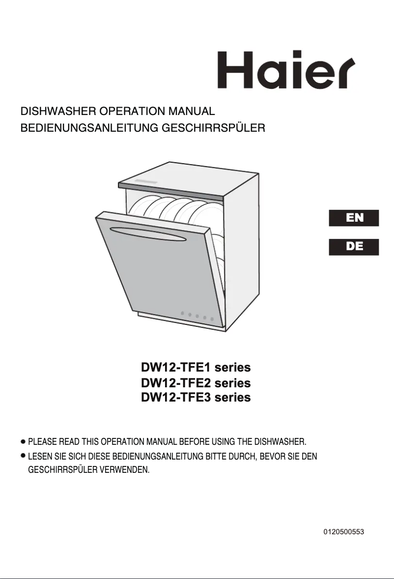 Page n°1 - Manuel utilisateur Haier DW12-TFE1