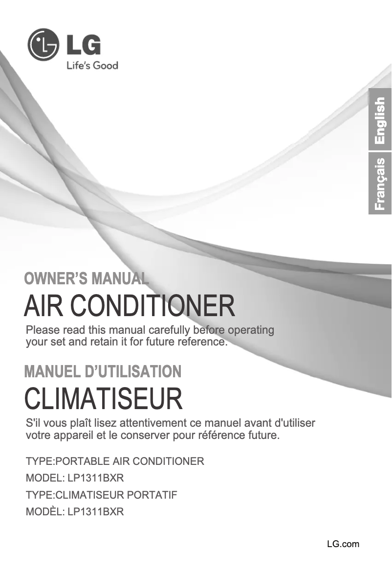 Page n°1 - Manuel utilisateur LG LP1311BXR