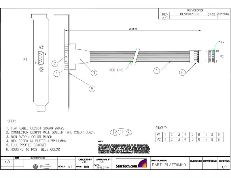 Page 1 de la notice Manuel utilisateur StarTech.com PLATE9MHD