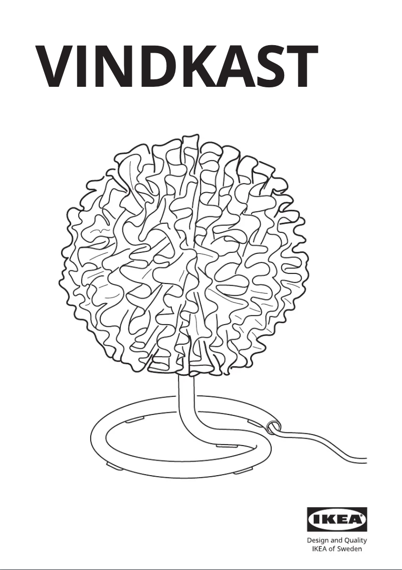 Page 1 de la notice Manuel utilisateur Ikea VINDKAST 005.392.03