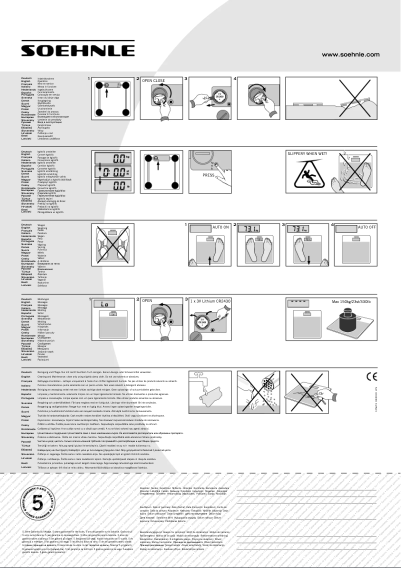 Page n°1 - Manuel utilisateur Soehnle Art Style