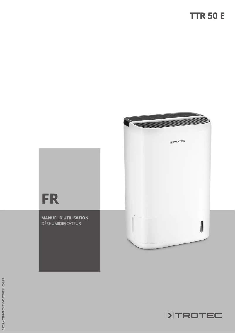 Page 1 de la notice Manuel utilisateur Trotec TTR 50 E