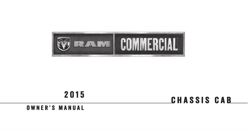 Page 1 de la notice Manuel utilisateur RAM 4500 Chassis Cab (2015)