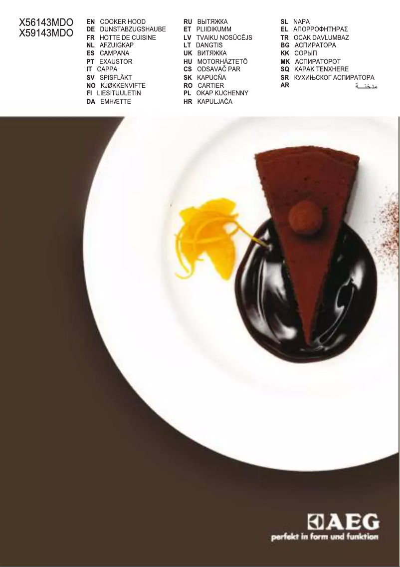 Page 1 de la notice Manuel utilisateur AEG X59143MDO