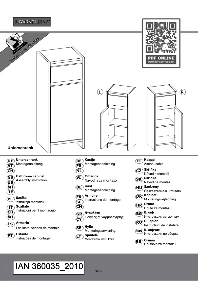 Image de la première page du manuel de l'appareil IAN 360035