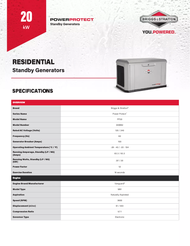 Imagen de la primera página del manual del dispositivo Power Protect 20kW