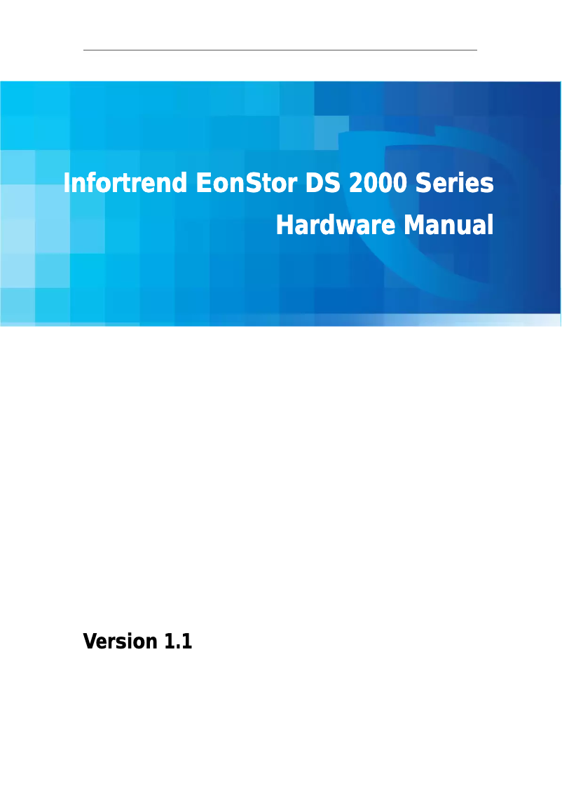 Page 1 de la notice Manuel utilisateur Infortrend ESDS 2012