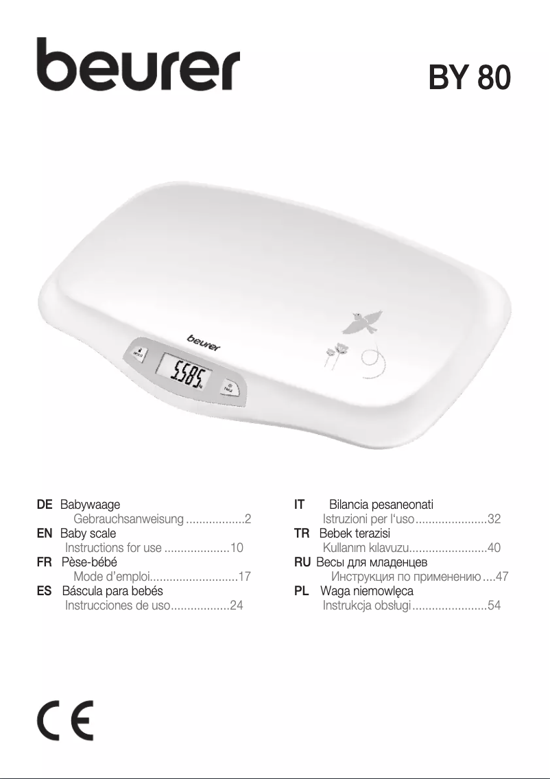 Image de la première page du manuel de l'appareil BY 80