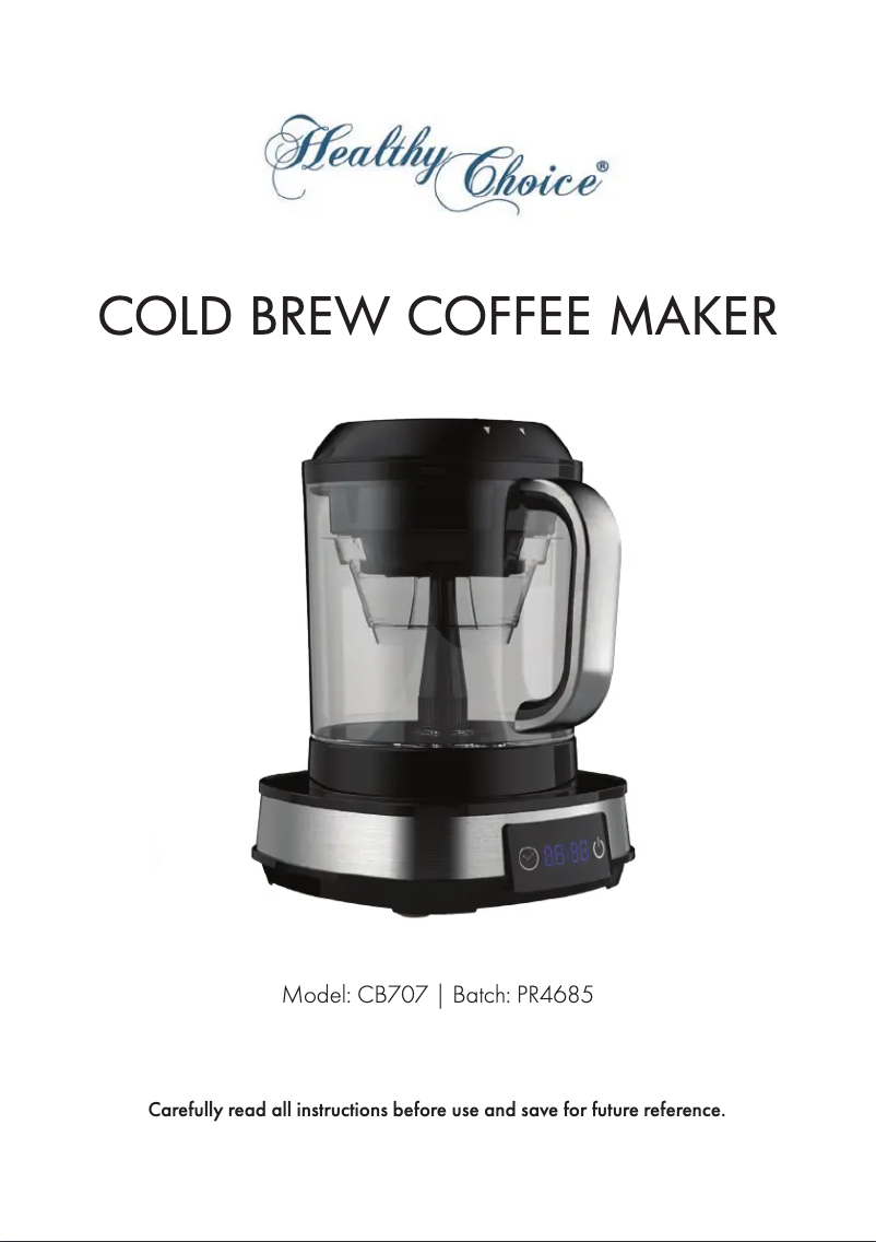 Image de la première page du manuel de l'appareil CB707