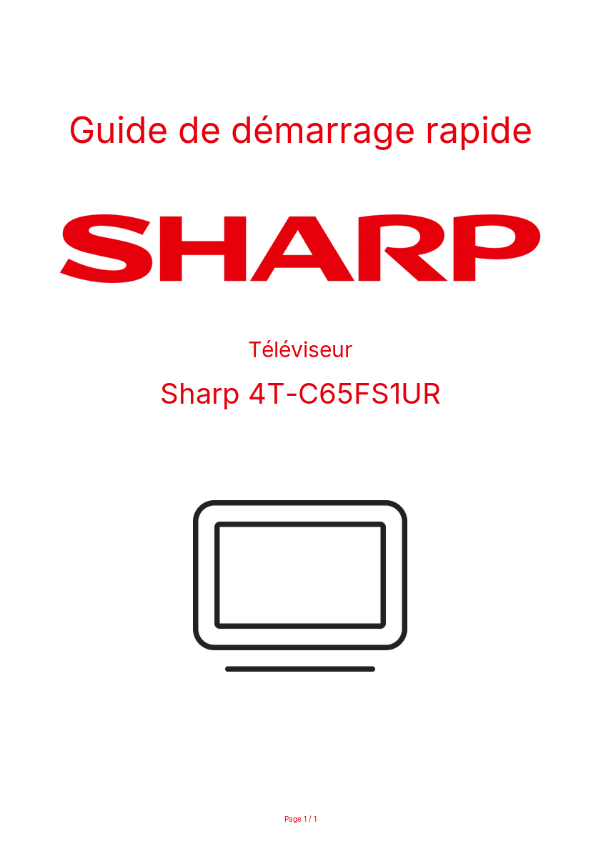 Image de la première page du manuel de l'appareil 4T-C65FS1UR