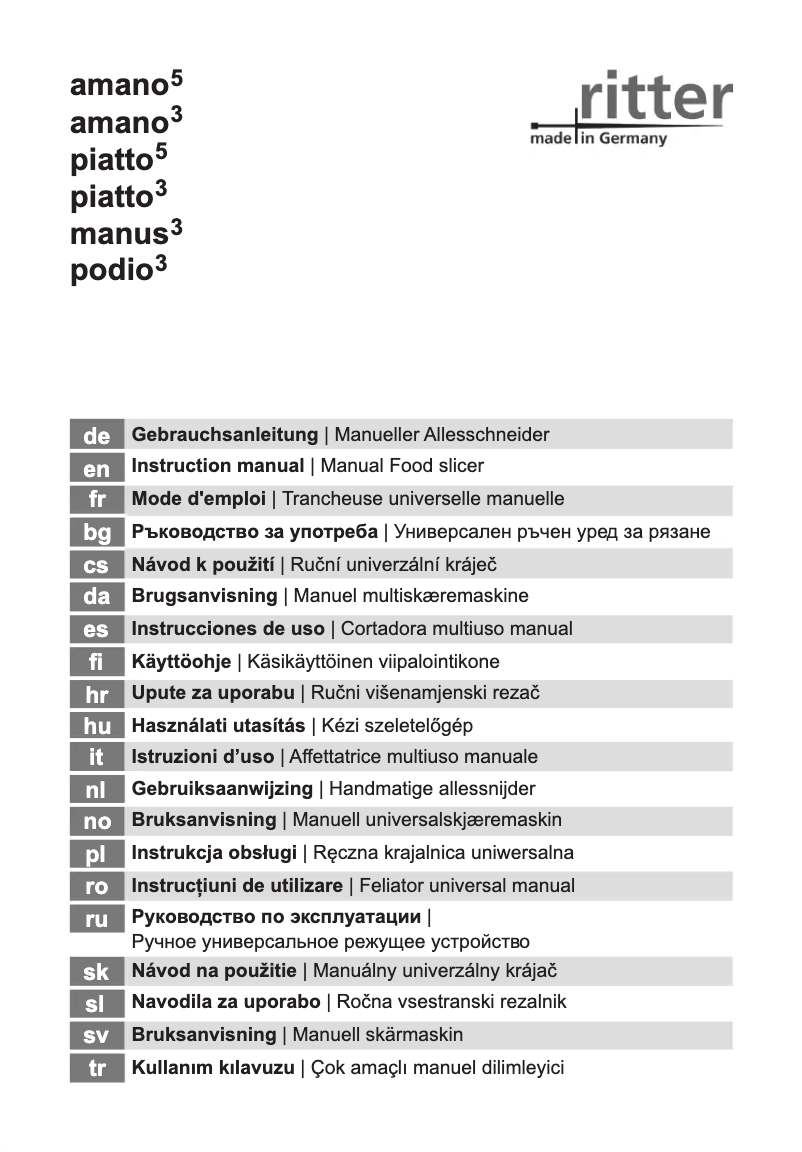 Image de la première page du manuel de l'appareil Manus 3