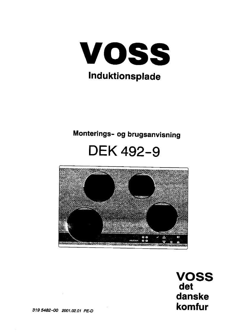 Page 1 de la notice Manuel utilisateur Voss DEK 492-9