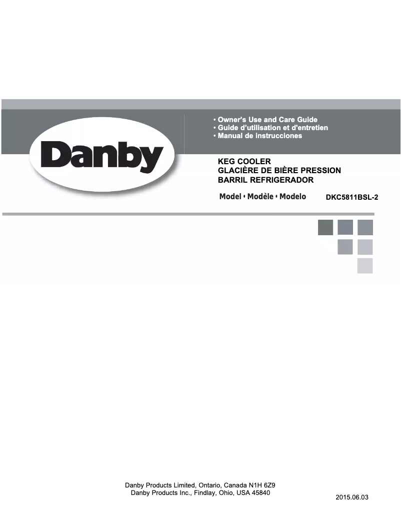Page 1 de la notice Mode d'emploi Danby DKC5811BSL