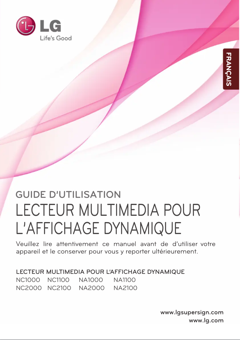 Image de la première page du manuel de l'appareil NA1000