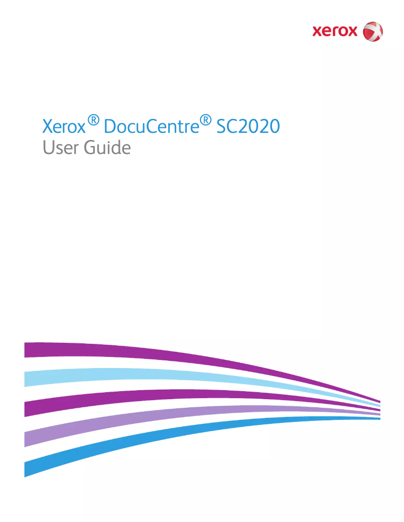 Page 1 de la notice Manuel utilisateur Xerox DocuCentre SC2020