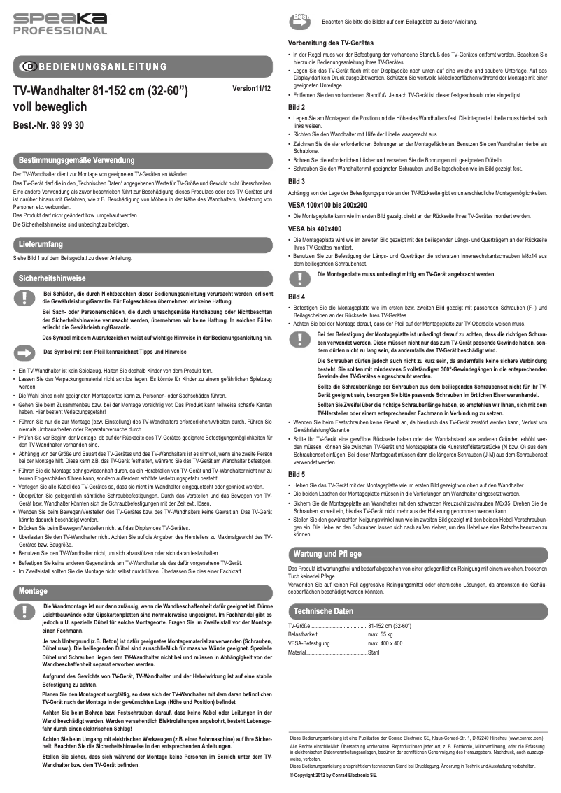 Page n°1 - Manuel utilisateur Speaka 989930