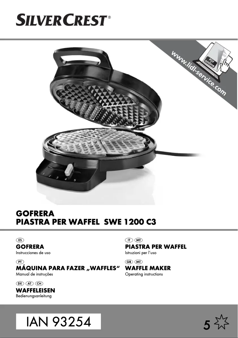 Page n°1 - Manuel utilisateur SilverCrest SBW 1000 A2