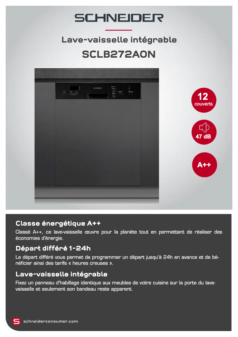 Image de la première page du manuel de l'appareil SCLB272A0N