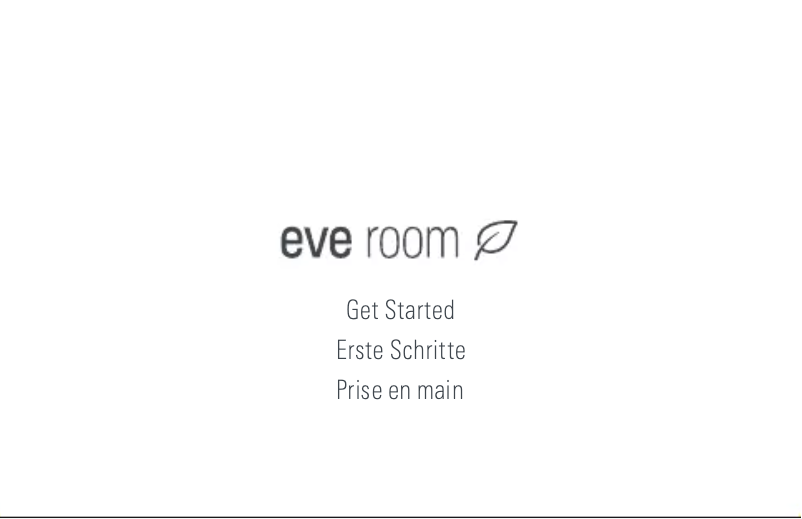 Page n°1 - Guide de démarrage rapide EVE Room