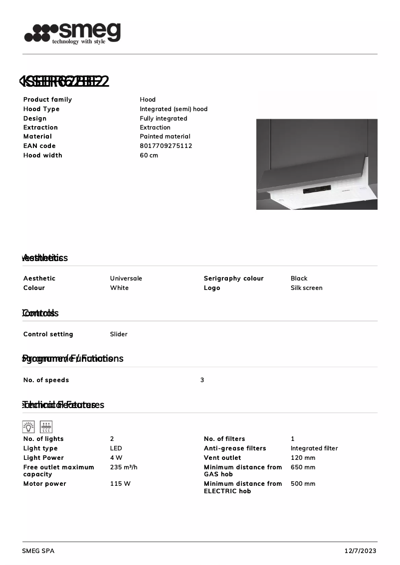 Image de la première page du manuel de l'appareil KSEIR62BE2