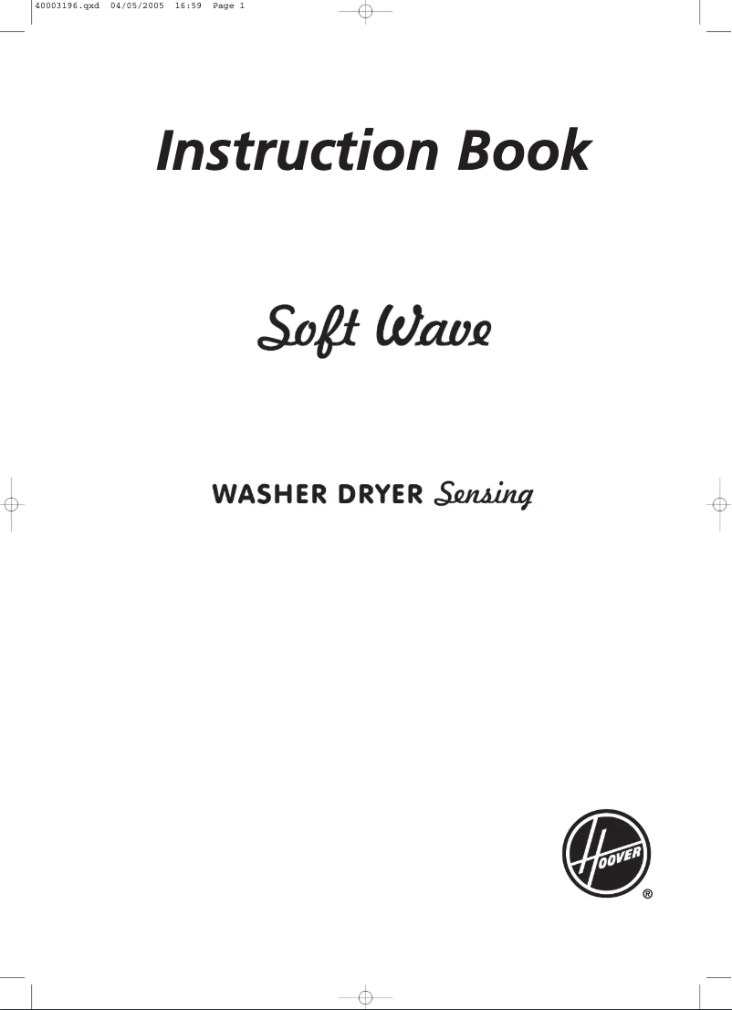 Page 1 de la notice Manuel utilisateur Hoover HSWD 166-80