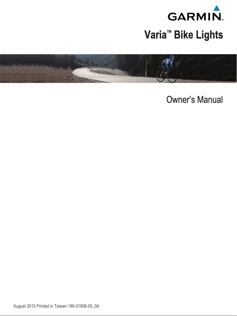 Page 1 de la notice Manuel utilisateur Garmin Varia HL500