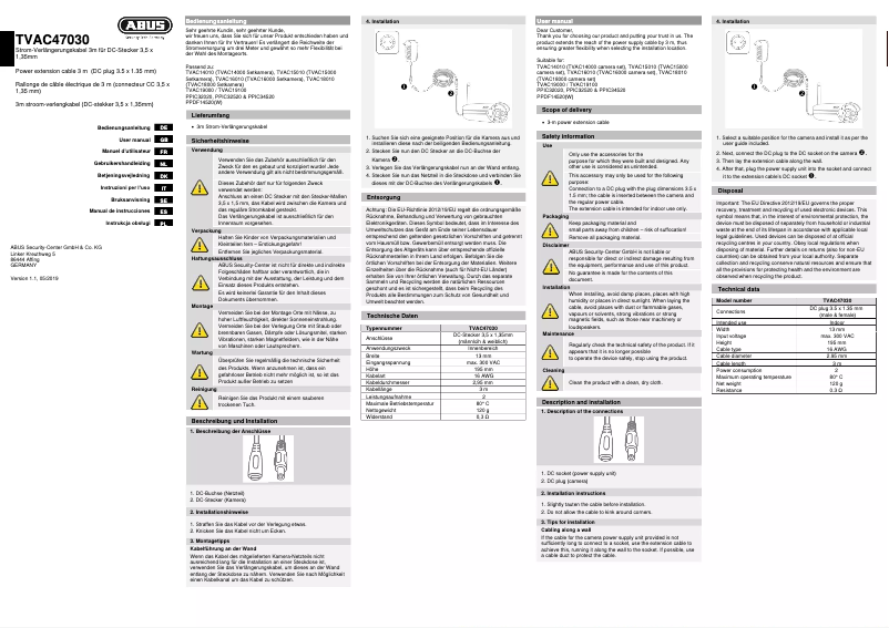 Image de la première page du manuel de l'appareil TVAC47030