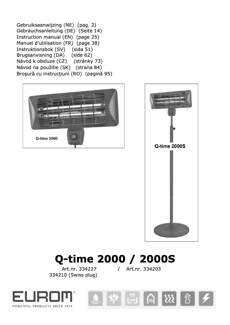 Imagen de la primera página del manual del dispositivo Q-time 2000S
