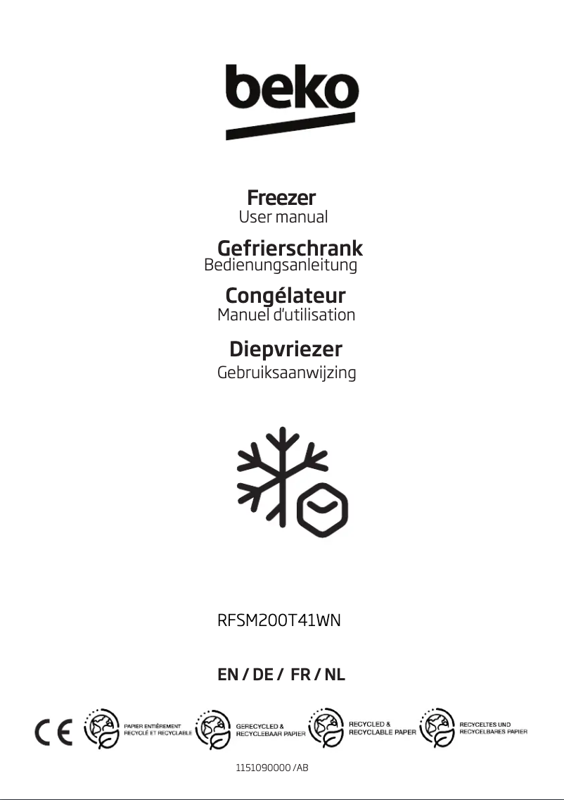 Image de la première page du manuel de l'appareil RFSM200T41WN