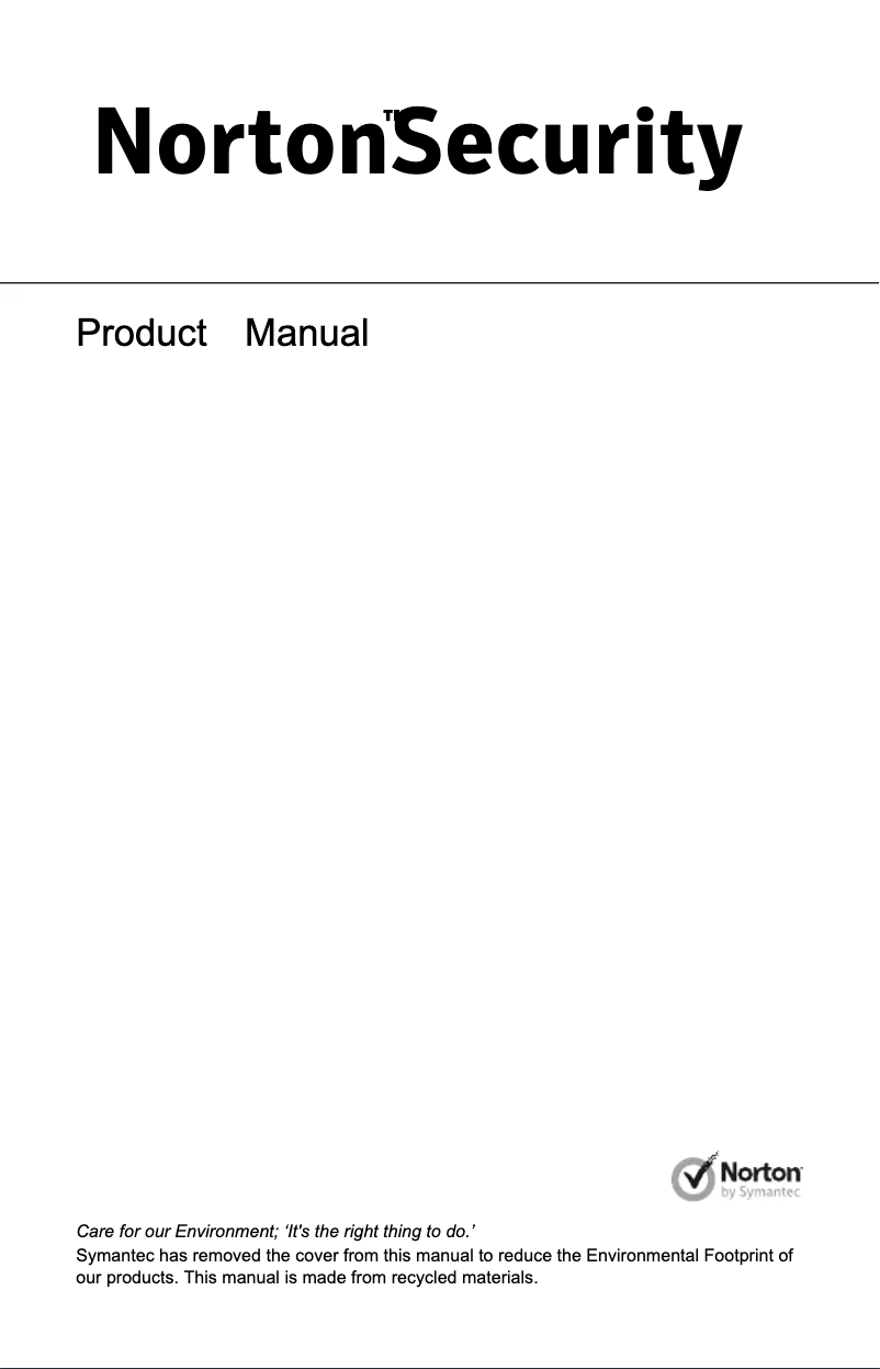 Image de la première page du manuel de l'appareil Norton Security Deluxe 3.0