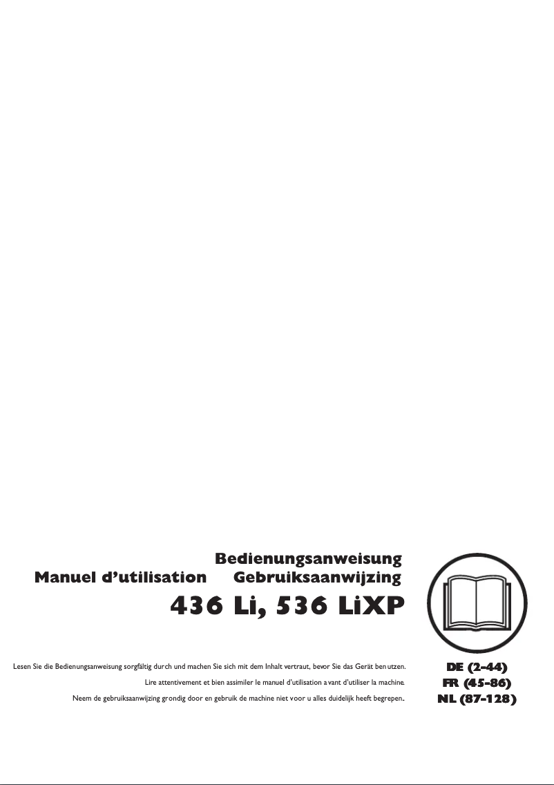 Page n°1 - Manuel utilisateur Husqvarna 436 Li