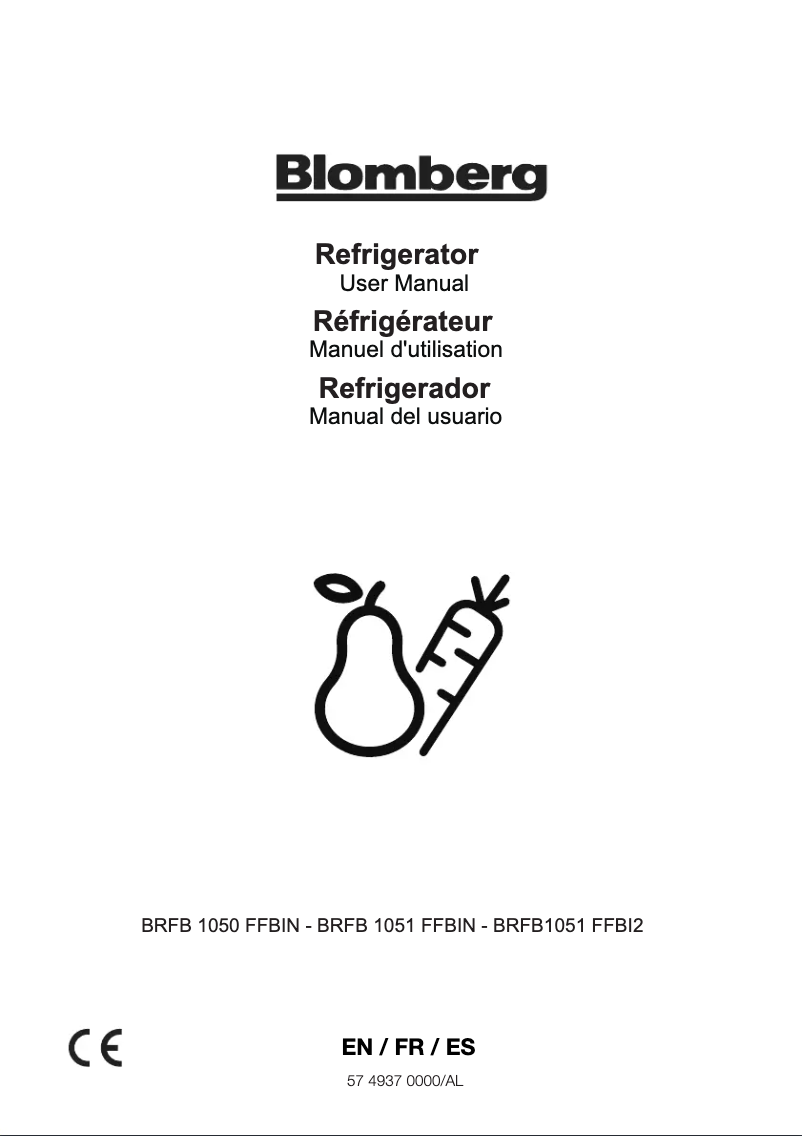 Page n°1 - Manuel utilisateur Blomberg BRFB1051FFBI2