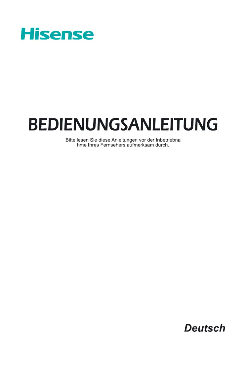 Page 1 de la notice Manuel utilisateur Hisense H55O8B
