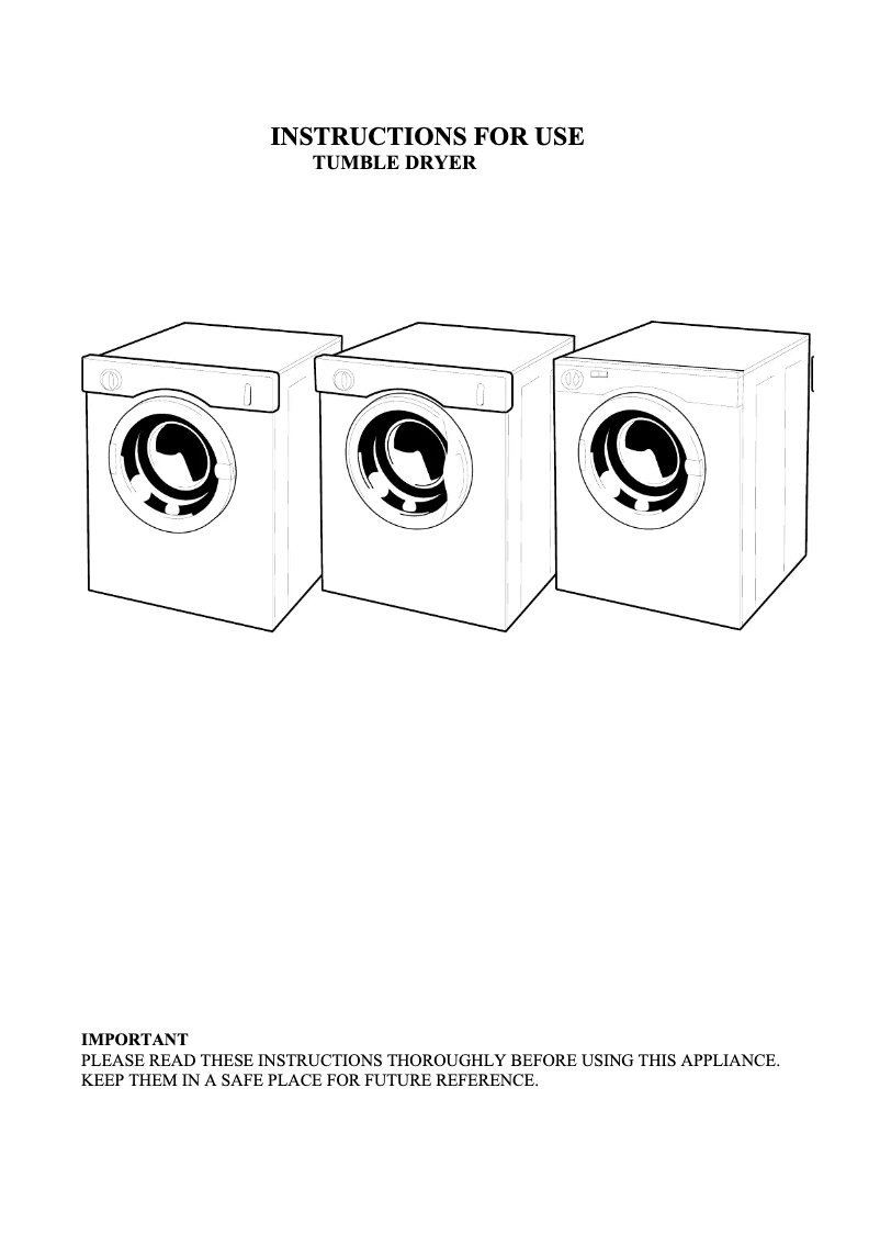 Page 1 de la notice Manuel utilisateur White Knight 38AW