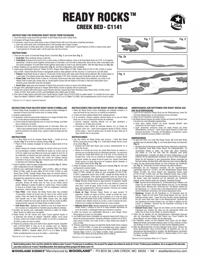 Page 1 of the manual User Manual Woodland Scenics C1141