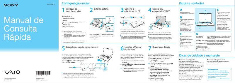 Page 1 de la notice Manuel utilisateur Sony Vaio SVE14A15FBW
