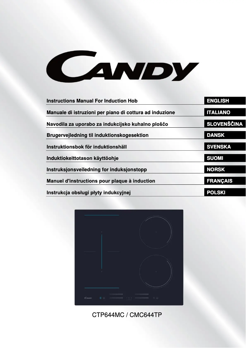 Page 1 of the manual User Manual Candy CTP644MC