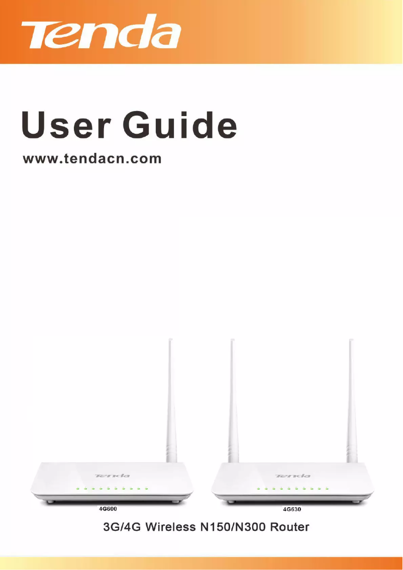 Page n°1 - Manuel utilisateur Tenda 4G630